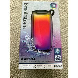 NIB Brookstone | Glow Tone Water Resistant Wireless LED Speaker